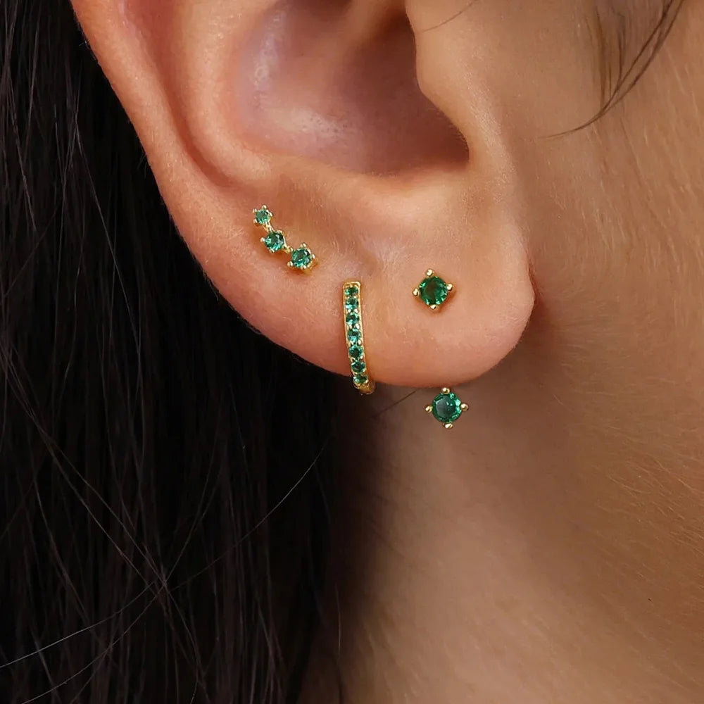 Zircon Huggies Earrings