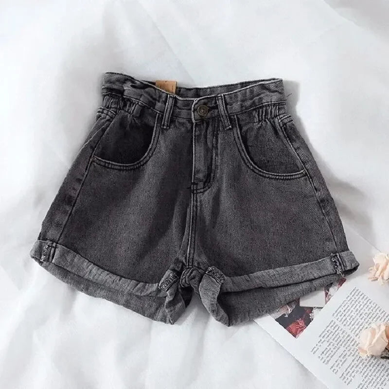 Korean Retro Denim Shorts