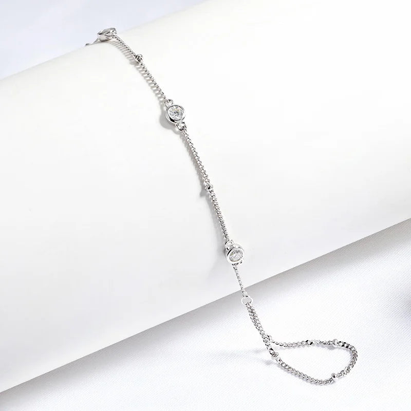 Moissanite Silver Bracelet