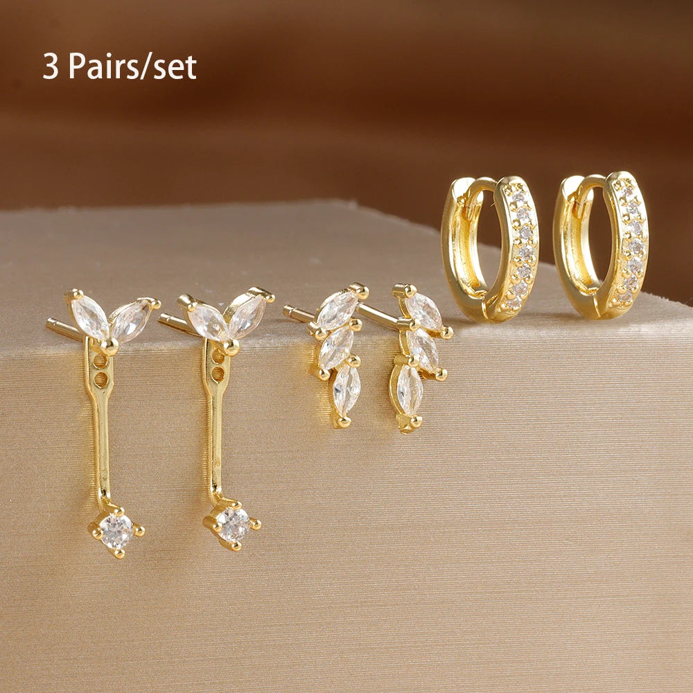 Zircon Huggies Earrings