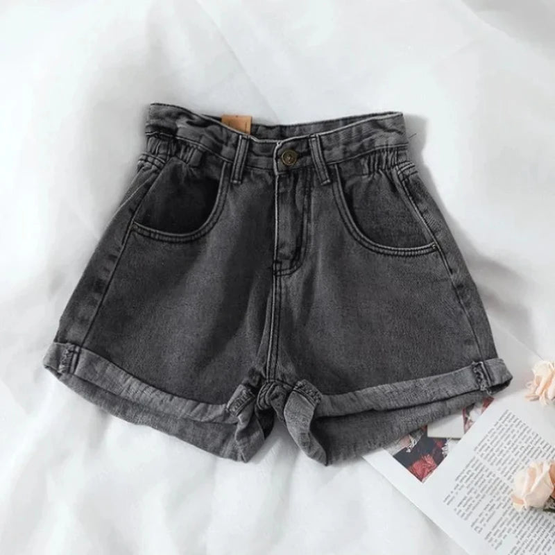 Korean Retro Denim Shorts