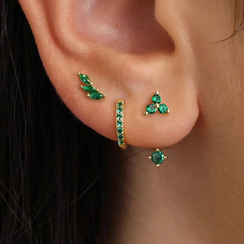 Zircon Huggies Earrings