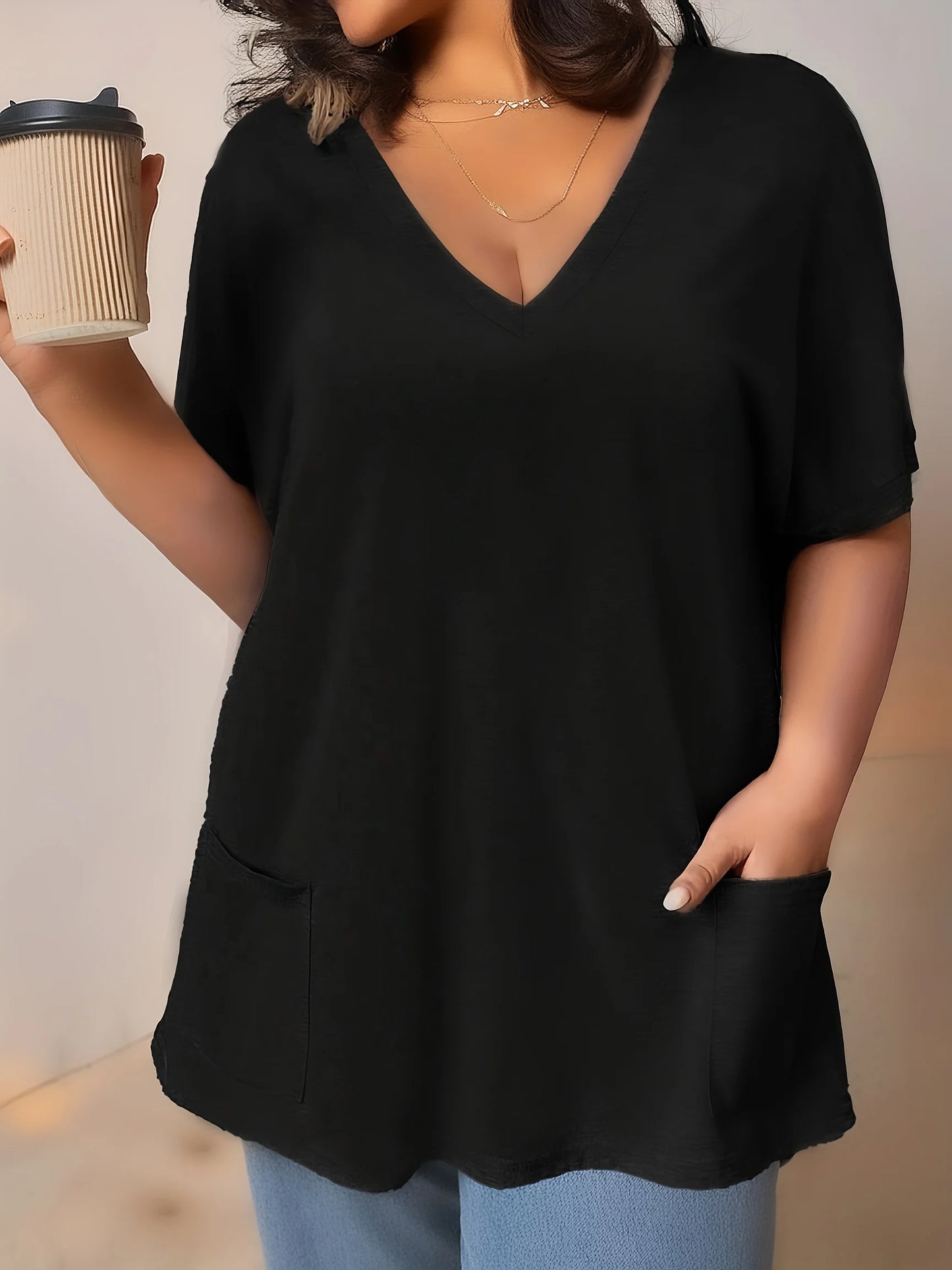Plus Size V-Neck Tee