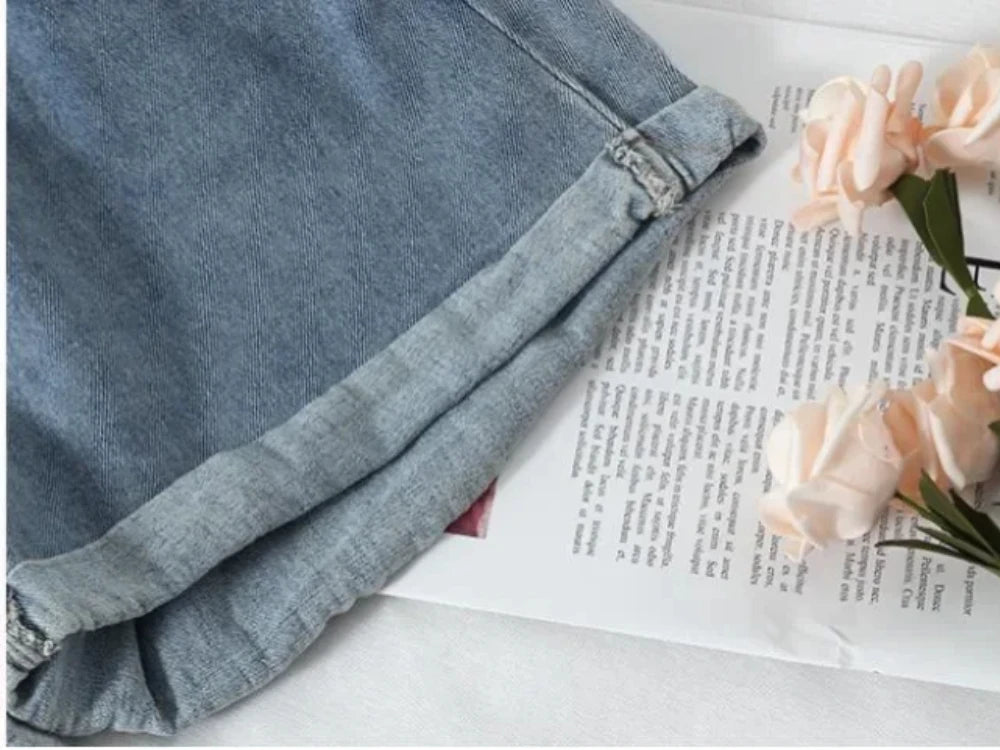 Korean Retro Denim Shorts