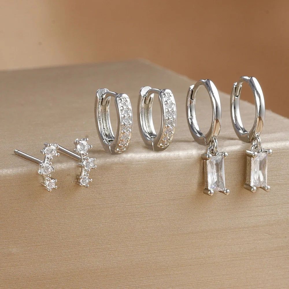 Zircon Huggies Earrings