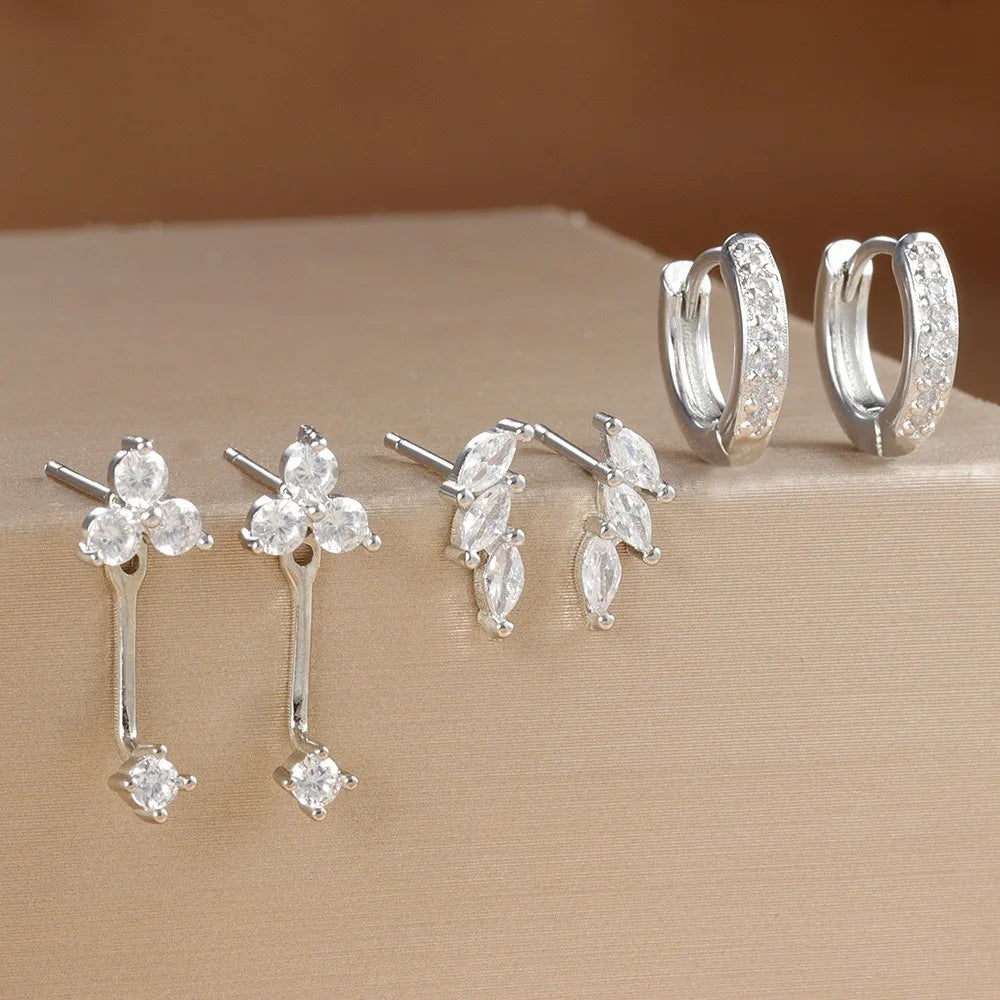 Zircon Huggies Earrings