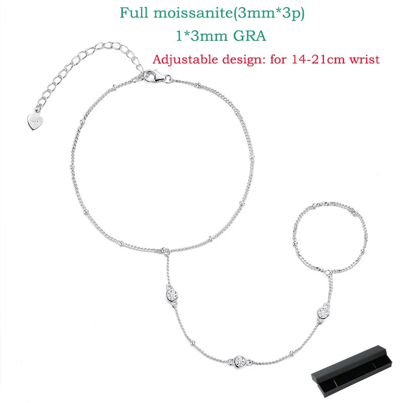 Moissanite Silver Bracelet