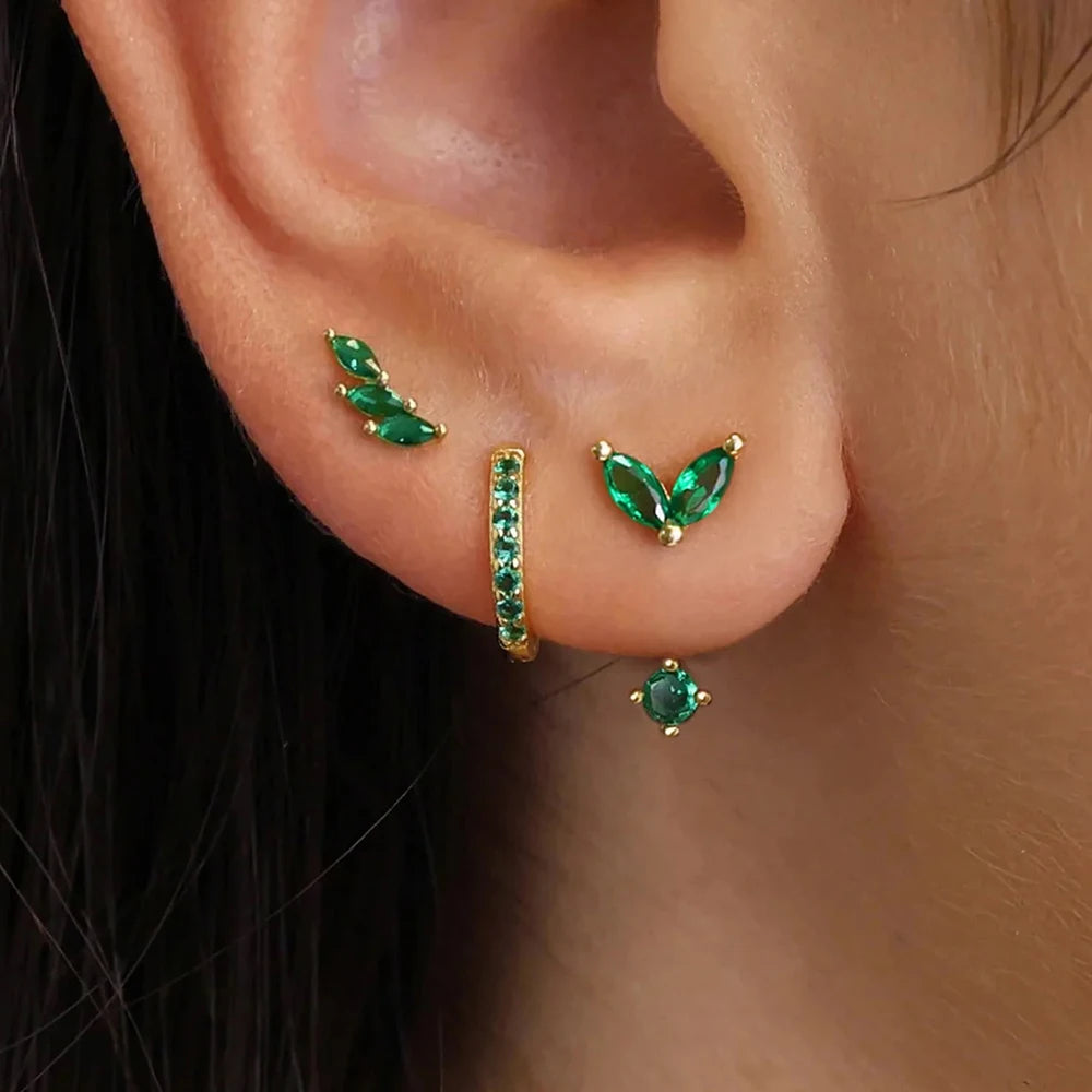 Zircon Huggies Earrings