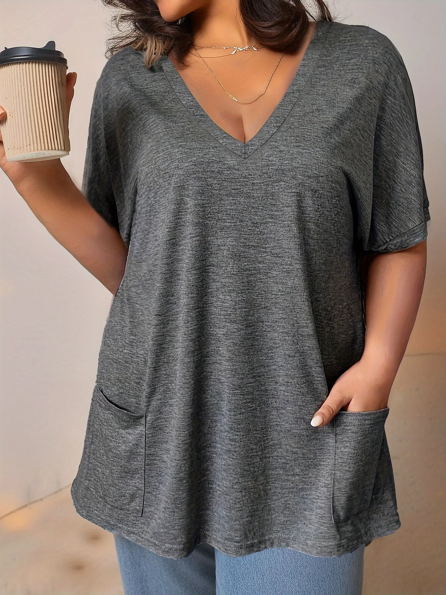 Plus Size V-Neck Tee