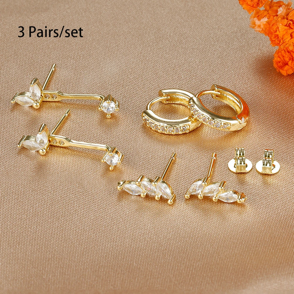 Zircon Huggies Earrings