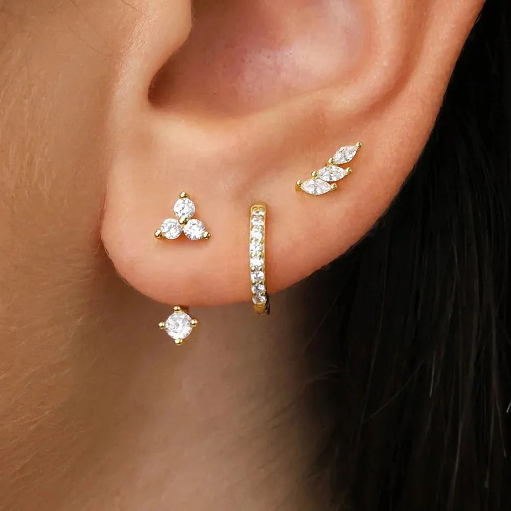 Zircon Huggies Earrings