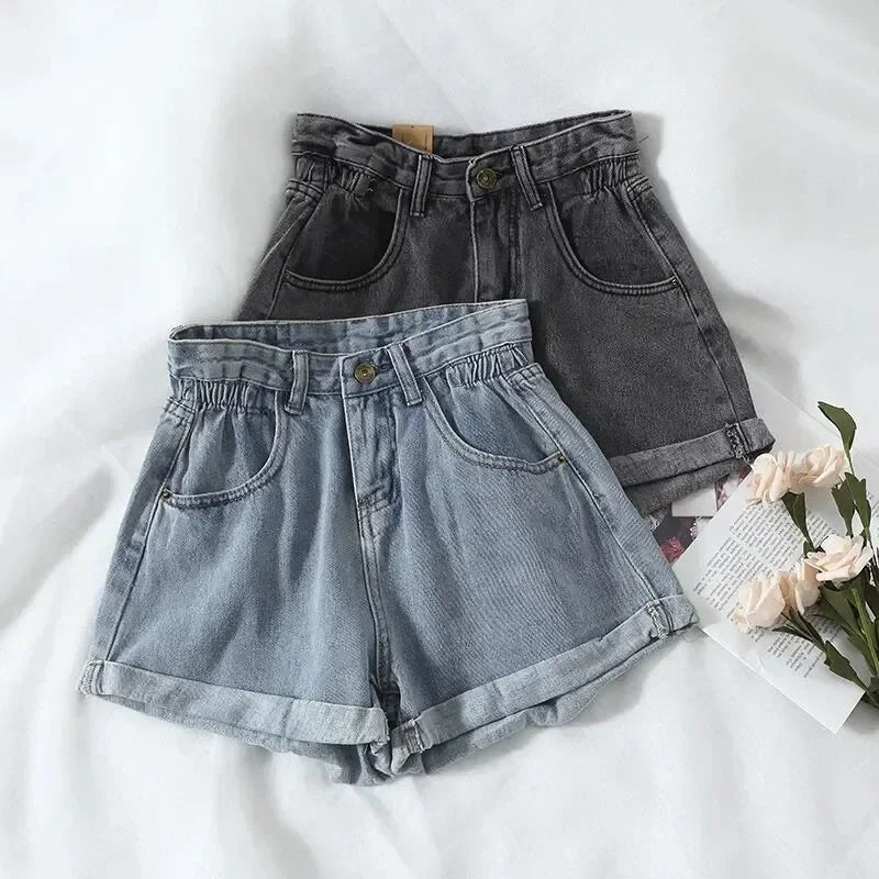 Korean Retro Denim Shorts