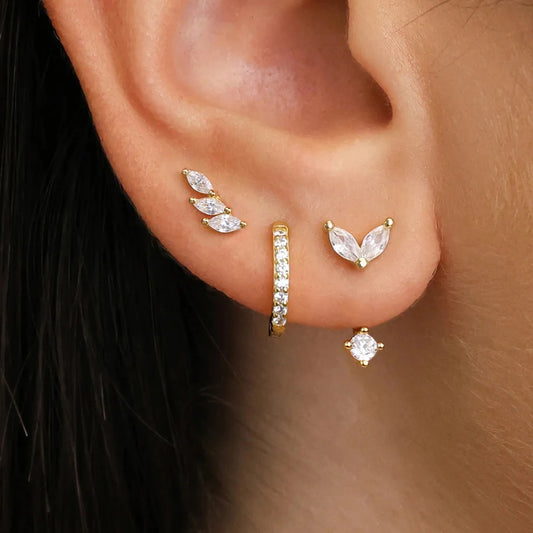 Zircon Huggies Earrings