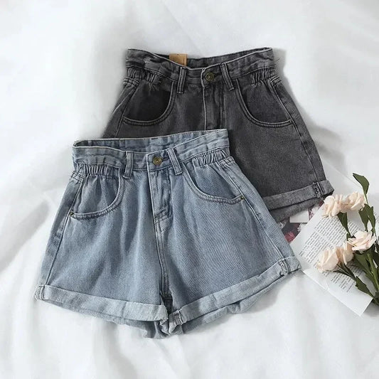 Korean Retro Denim Shorts